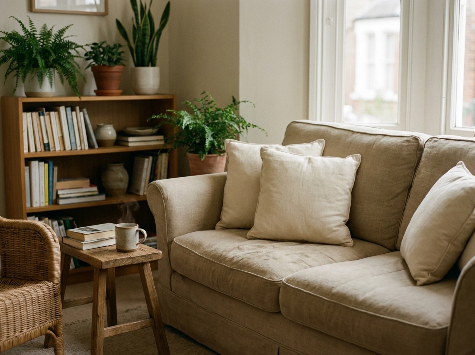 A calm, homelike common room at Kindway Center
